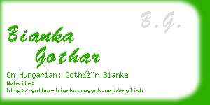 bianka gothar business card